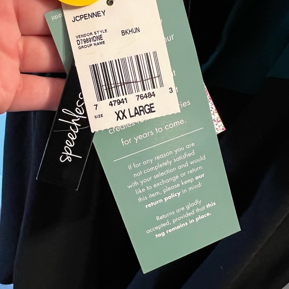 Black and turquoise lace dress - Picture 4 of 4